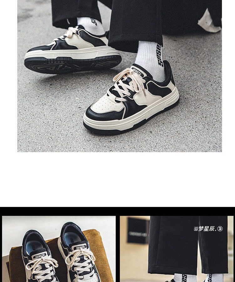 Giày thể thao nam sneaker cổ thấp đế bằng kiểu Mỹ thời trang — K88 m màu nâu, K88 m màu đen chi tiết 11