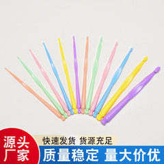 毛糸ニットプラスチックかぎ針プラスチックカラーアルミかぎ針diy編みかぎ針ツールセット12本