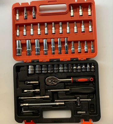 46-Piece Socket Wrench Tool Set, Mühərrik tənzimləmə alətləri - 53pc