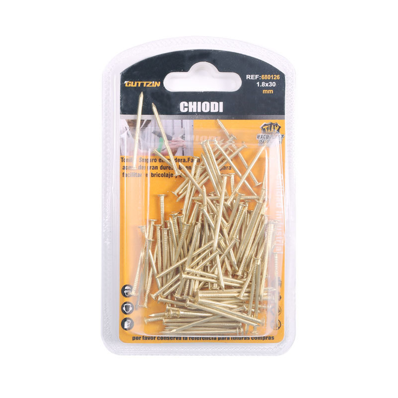 泡壳装圆头黄铜钉 小包装家具配件铁钉厂家外贸小五金耗材包装详情4