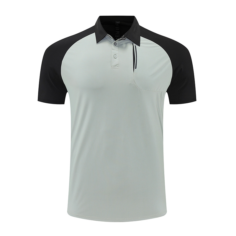 Camiseta de solapa de alta gama con costuras para hombre, ropa de polo, deportes de seda de hielo de golf, camisa de polo de manga corta de secado rápido, personalizada