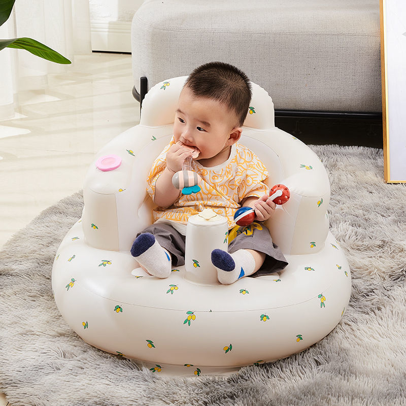 韩国同款ins宝宝学座椅便携式充气学坐椅婴儿餐椅防摔学坐