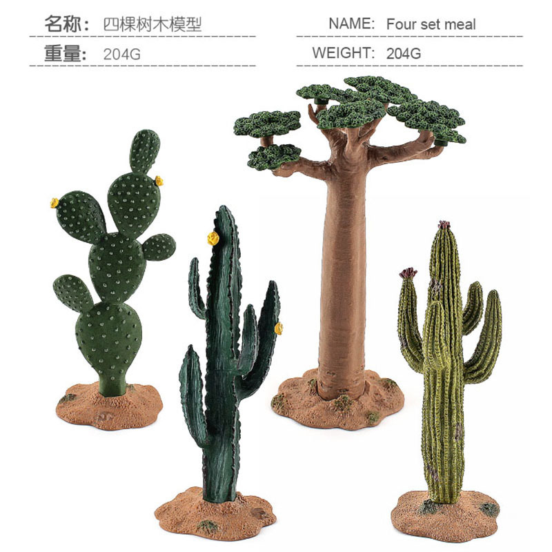Amazon micro planta tropical escena mesa de arena decoración simulación árbol mono pan árbol cactus modelo juguete