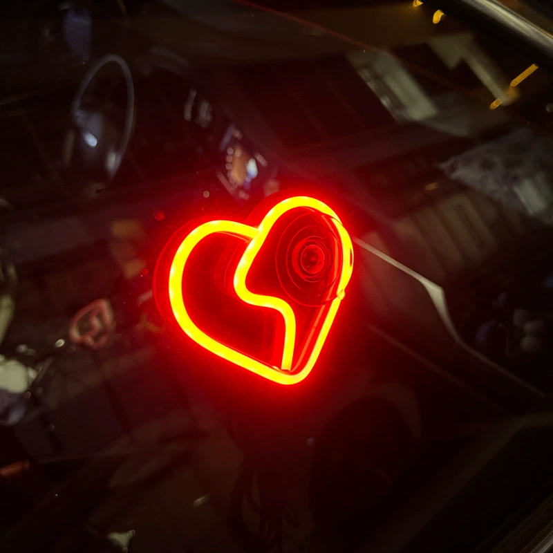 Автомобильные светодиодные оконные огни внутри автомобиля декоративные светящиеся любовные световые светильники