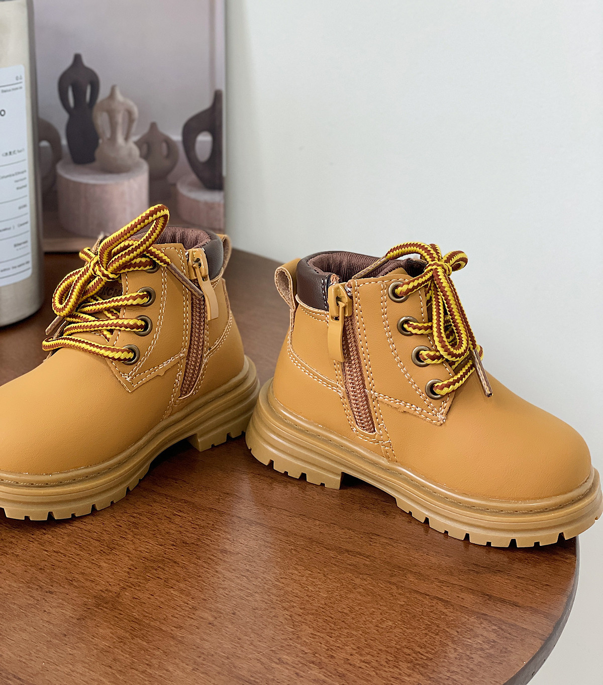 {15-42} Scarpe da passeggio per bambini Martin 2023 autunnali con suola morbida per ragazze e ragazzine corte per ragazzi grandi gialle_voghion.com