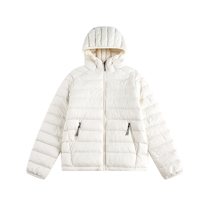 Nanxia Disguise American Style Light Thin Hooded Down Jacket 남성 겨울 트렌디 브랜드 방한 및 따뜻한 화이트 오리 다운 커플 캐주얼 재킷