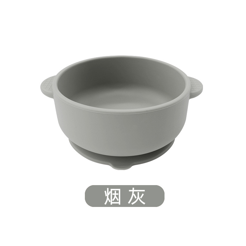 Tazón para orejas de silicona de grado alimenticio para bebés Tazón para orejas de cinturón antideslizante de color sólido para niños Tazón para orejas con ventosa