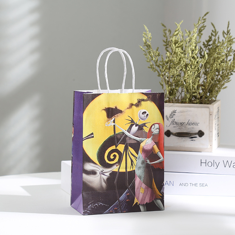 Bolso de regalo para niños de Halloween, bolso de mano, bolso de dulces, decoración de fiesta, logotipo impreso, bolsa de embalaje de bocadillos de compras