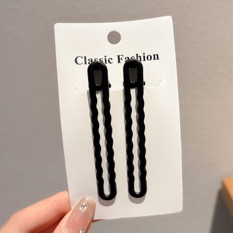 Coreana lateral frange clip de cabello de la frente de mujer sensación avanzada 2025 nuevo toque de dopamina clip de boca de pato