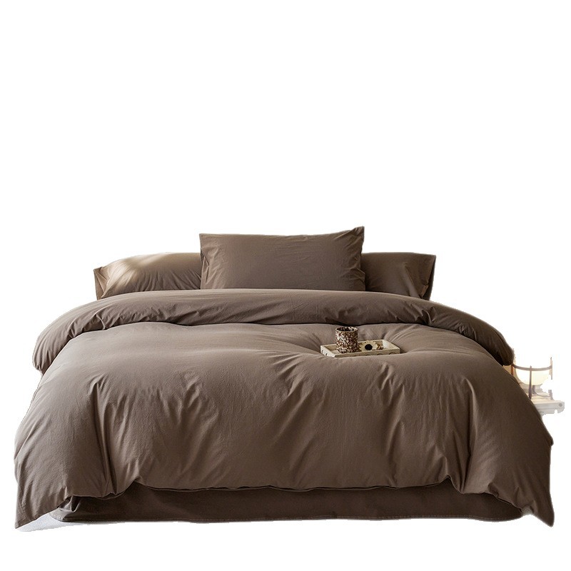 Sábana bajera de algodón, juego de cama liso y transpirable_voghion.com