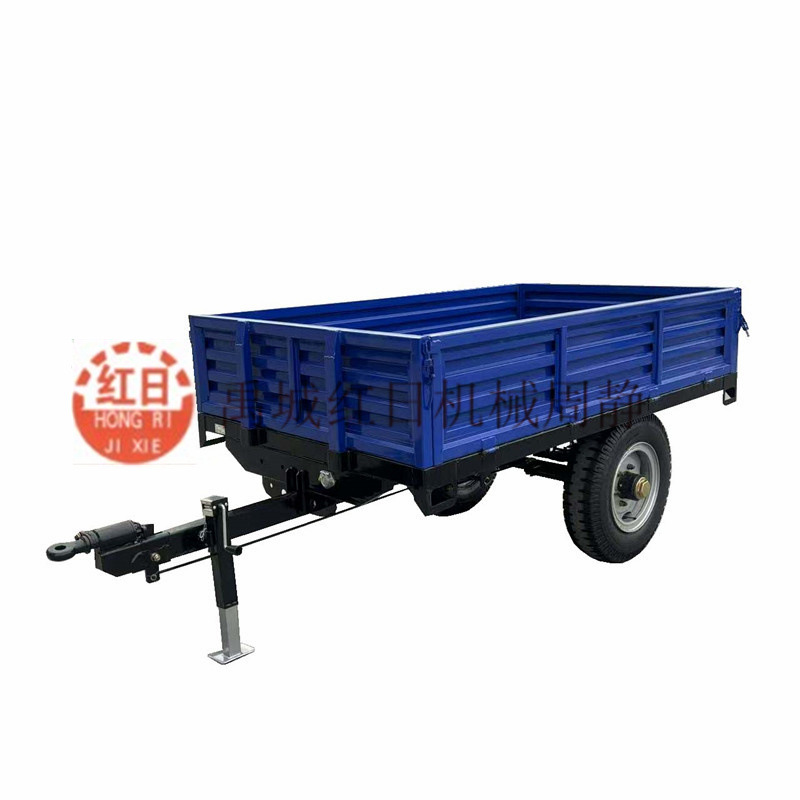 8吨半挂车斗   红日液压自卸拖车   拖拉机配套农用车斗