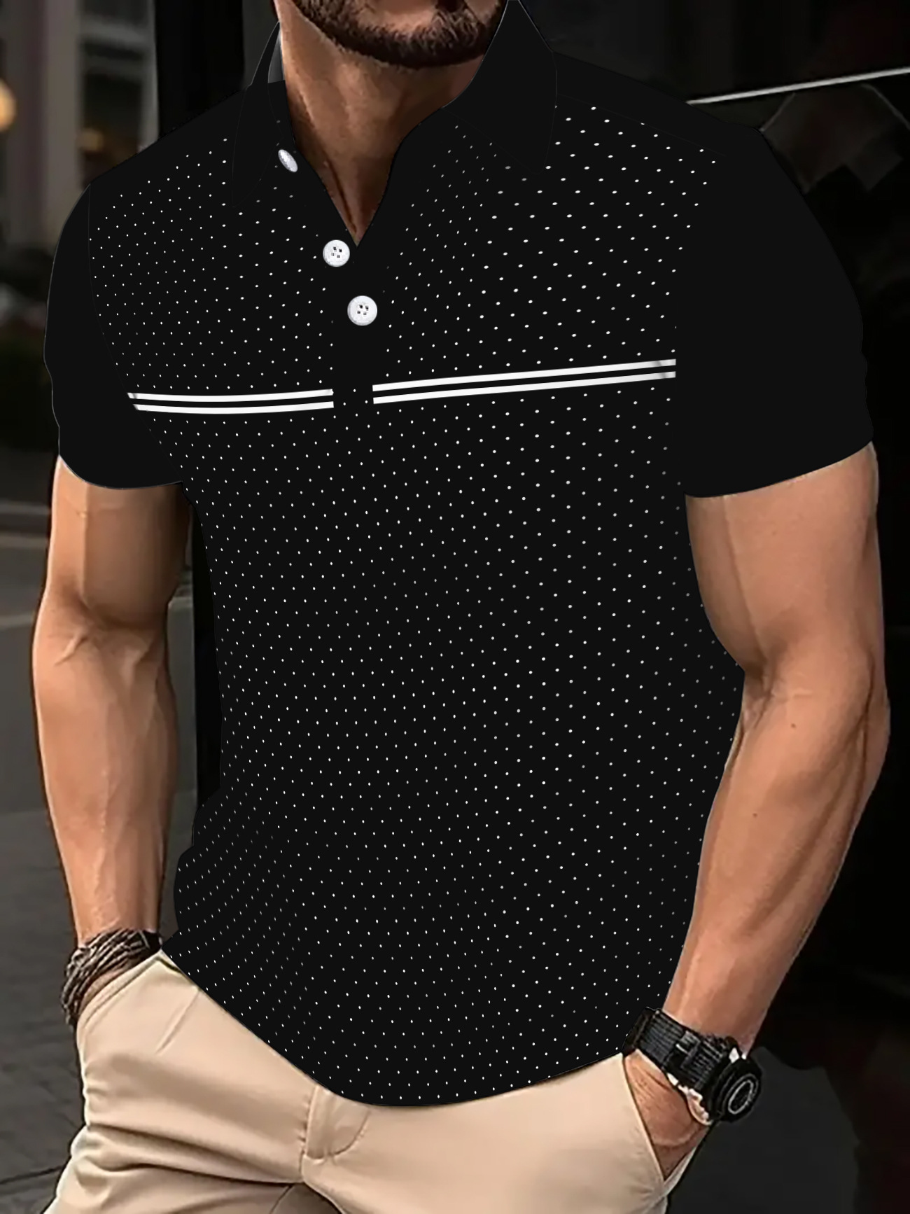 Las europeas y americanas transfronterizas 2025 venta rápida de verano Amazon POLO camisa de polo deportivo de moda para hombres con botones