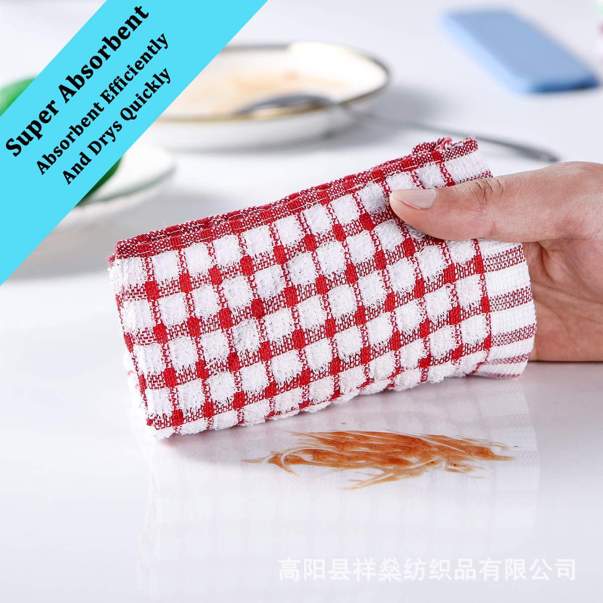 Toalla de cocina de Amazon transfronteriza a cuadros 28*40 toalla pequeña cocina jacquard teñida con hilo toalla de mano de exportación towel