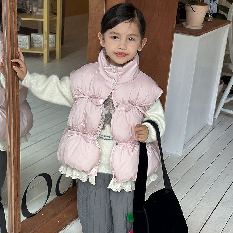 Xie Jinmao ropa infantil coreana chaleco de invierno otoño / invierno 2025 nuevo estilo extranjero niños invierno de algodón intercalado espeso