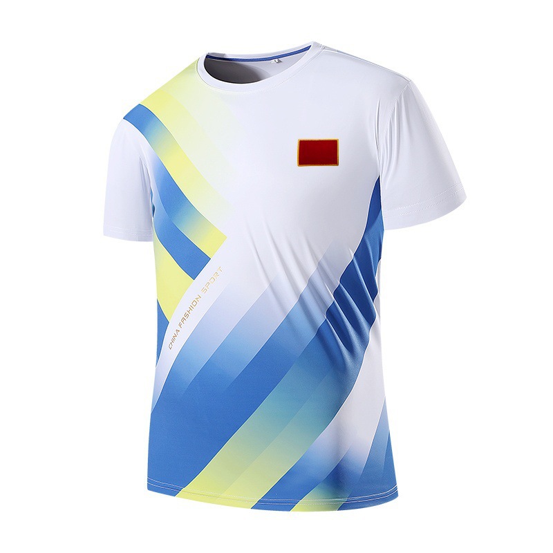 Summer Chinese Style Sports Suit Couple Sports Student Competition Badminton Volleyball Group Training Uniform Printing