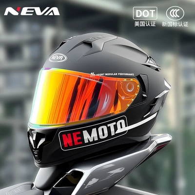 Motosiklet dəbilqələri, 3C Certified Dual-Lens Dot Certified - yanya-black-motorcycle-flower-with-aurora-red-transparent-mirror