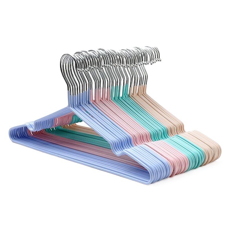 Ropa revestida de plástico antideslizante percha dormitorio ropa tendedero para adultos hogar espesado ropa percha sin costura percha ropa al por mayor ropa rack