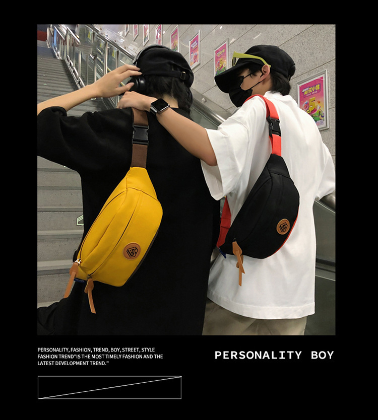 Simple and sporty trendy brand chest bags for both men and women, student waist bags, large-capacity niche single-shoulder bags, crossbody bags for women undefined