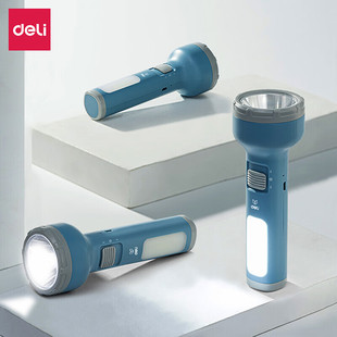 Deli Led Flashlight 3662A/3663A Front Side Dual Lighting Rechargeable Lithium Battery Flashlight Dropshipping