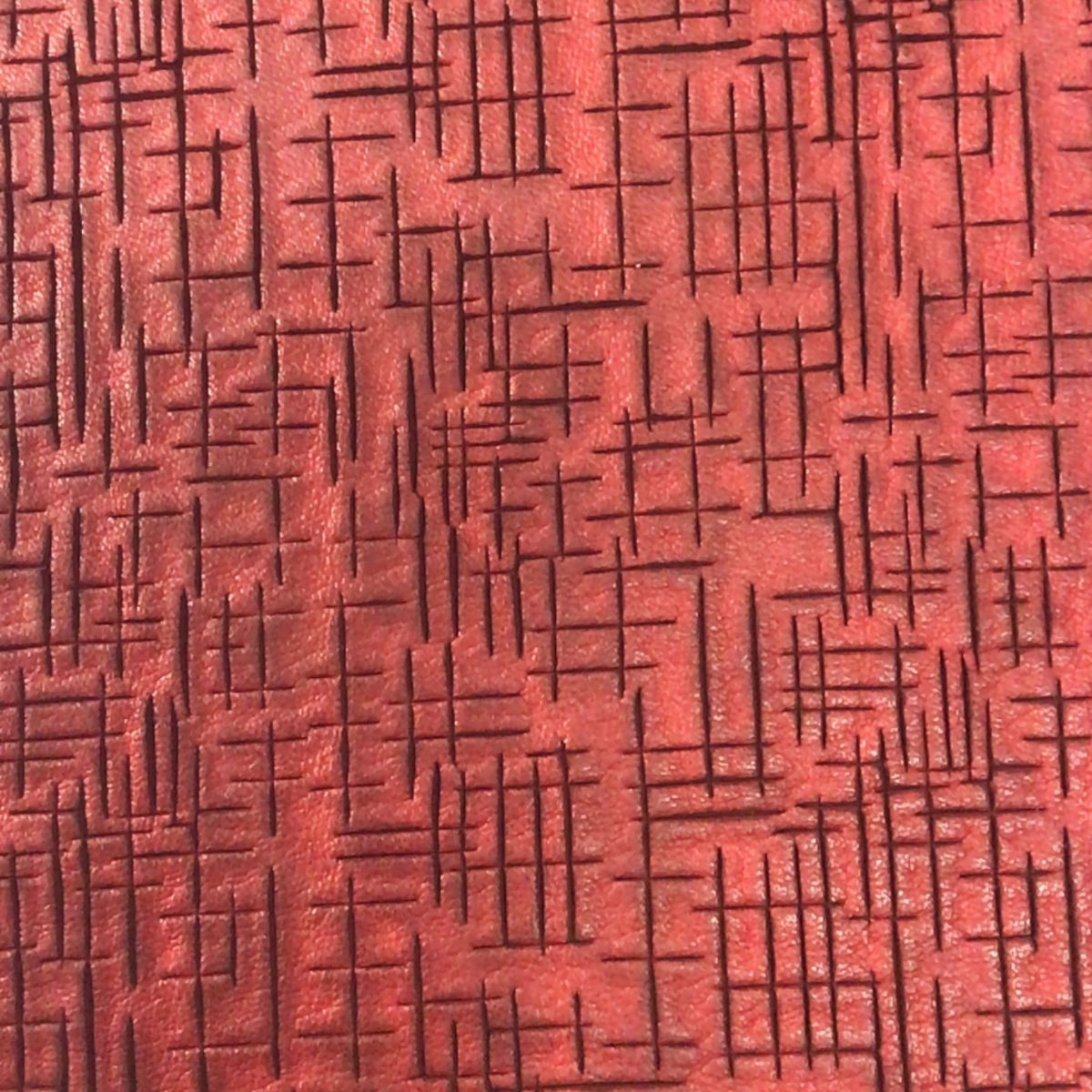 彩鸿真皮头层切割纹牛皮 拼图纹全粒面油腊黄牛皮