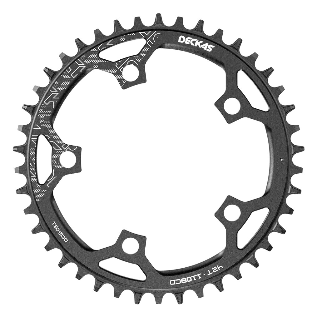 DECKAS Placa de diente 5 garra placa 38T 58T bicicleta de carretera Placa de diente 110BCD 5h agujero bicicleta positivo y negativo diente