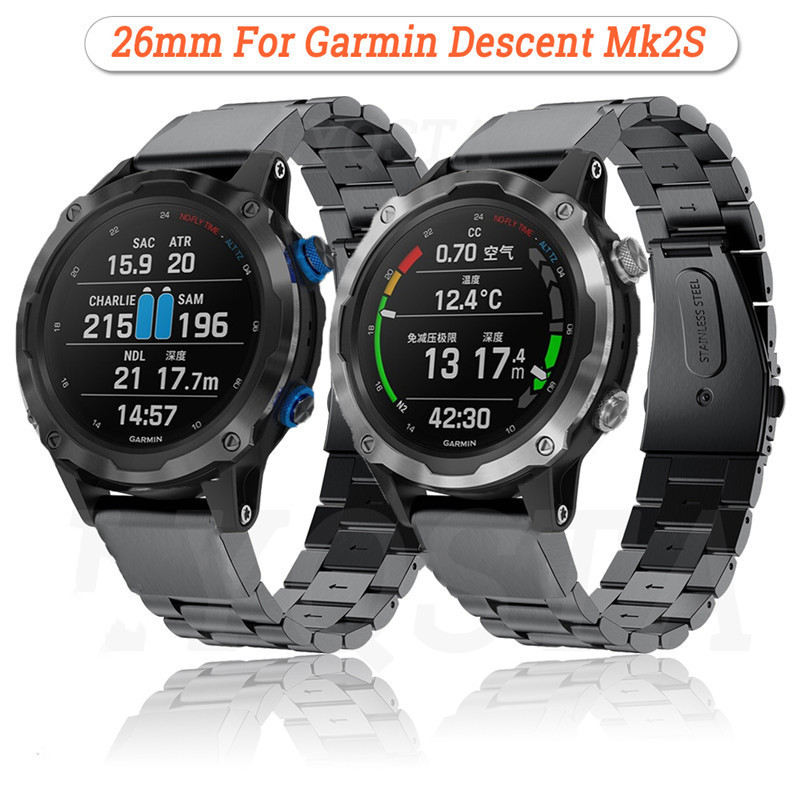 Suitable for Garmin Watch Garmin Fenix 5X6X/7X Pro Three Stainless Steel Quick Release Replacement Strap