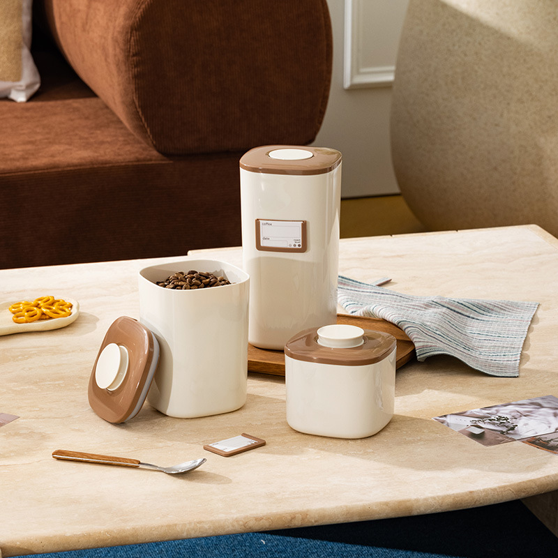 Moisture-proof Coffee Breathing Cans Beans One-way Exhaust Press Sealed Food Grade Coffee Powder Storage Box