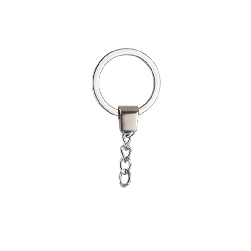 Fabricante de suministro de llaveras multi-especificación apertura guirnaldas de anillo plano colgar cadena llaveros 4 secciones cadena de molienda O