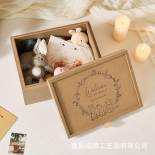 Baby Memorial Welcome Box Wooden Memory Box Baby Shower Gift Registry Gift Tooth Keepsake Organizer