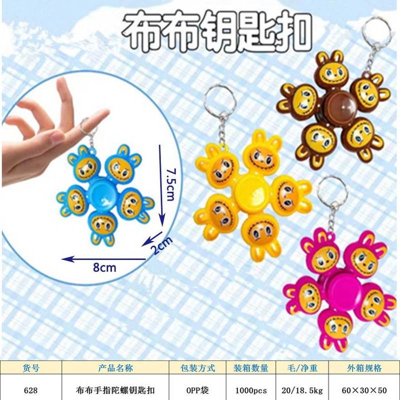 跨境新款卡通旋转炫酷静音手指陀螺解压益智指尖陀螺儿童解压玩具|undefined