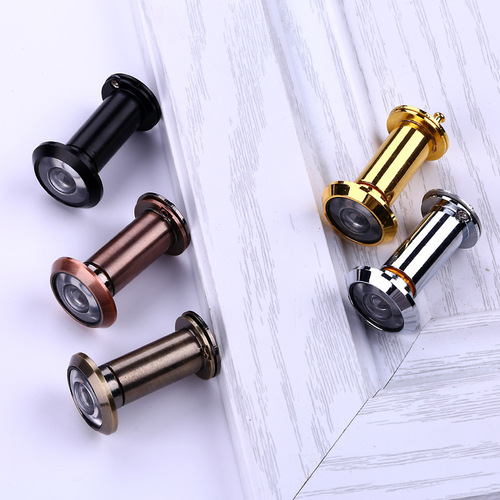 Pure copper cat-eye high-definition optical mirror wide-angle door mirror anti-theft door eye anti-prying, visible with cover lamina eye