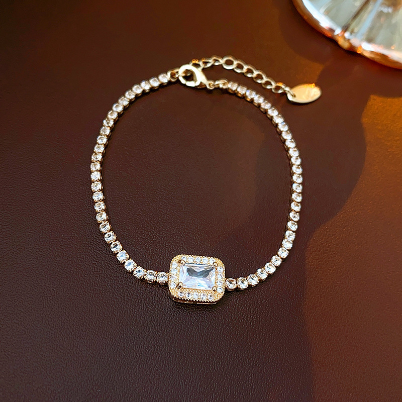 Oro real electrochapado circón Rosa fritillary flor pulsera elegante todo-fósforo pulsera luz lujo de alta calidad pulsera para las mujeres al por mayor