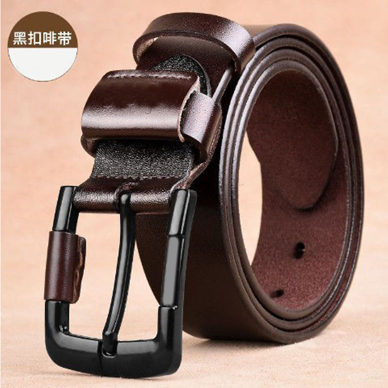 Fabricante de cinturones, venta directa, cinturón de cuero genuino para hombres, cinturón con hebilla, cinturón popular transfronterizo, hebilla de bolso de cuero de vaca