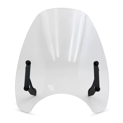Suitable for Kawasaki W230/MEGRO S1, this is a retro-style, height-increasing front windshield cover, a transparent accessory for motorcycle modification (Motorcycle front windshield) - transparent