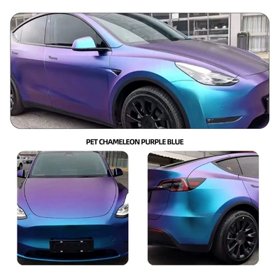 Axxpel Car Pet Chameleon Purple Blue Auto Color Change Film