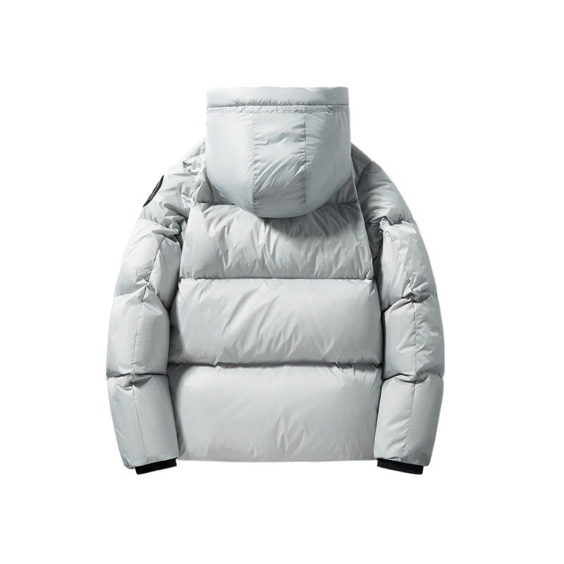 Hombres y mujeres del mismo estilo otoño e invierno pareja de terciopelo grueso resistente a los diamantes 80% terciopelo de pato blanco chaqueta deportiva con capucha cálida a prueba de viento