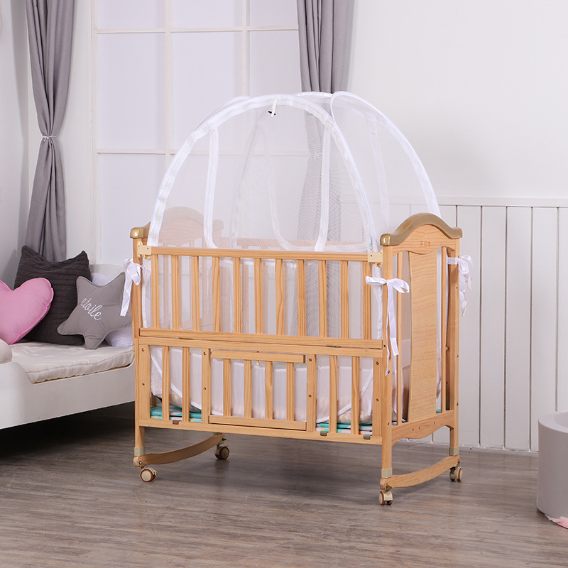 厂家定制蚊帐免安装加密婴儿蚊帐可折叠免安装儿童婴儿蒙古包蚊帐