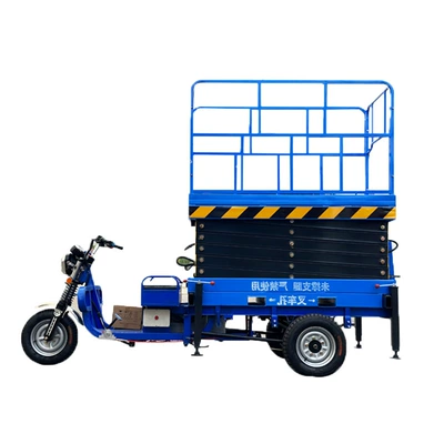 Vehicle-Mounted Three-Wheel Lift, Scissor-Type Aerial Work Platform, Maintenance Vehicle, Loading and Unloading Mobile Hydraulic Electric Three-Wheel Lift (Avtomobil fırlanan platformaları) - elevated-10m-album
