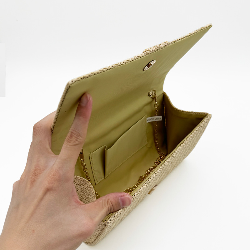 PVC Color Sólido Tejido Cuadrado Bolsos De Noche display picture 21