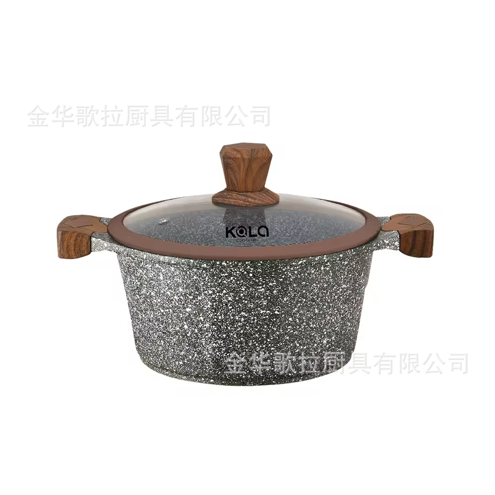 KALA venta caliente antiadherente conjunto de mango de madera cuentas de silicona cuentas de vidrio cubierta de goma de silicio