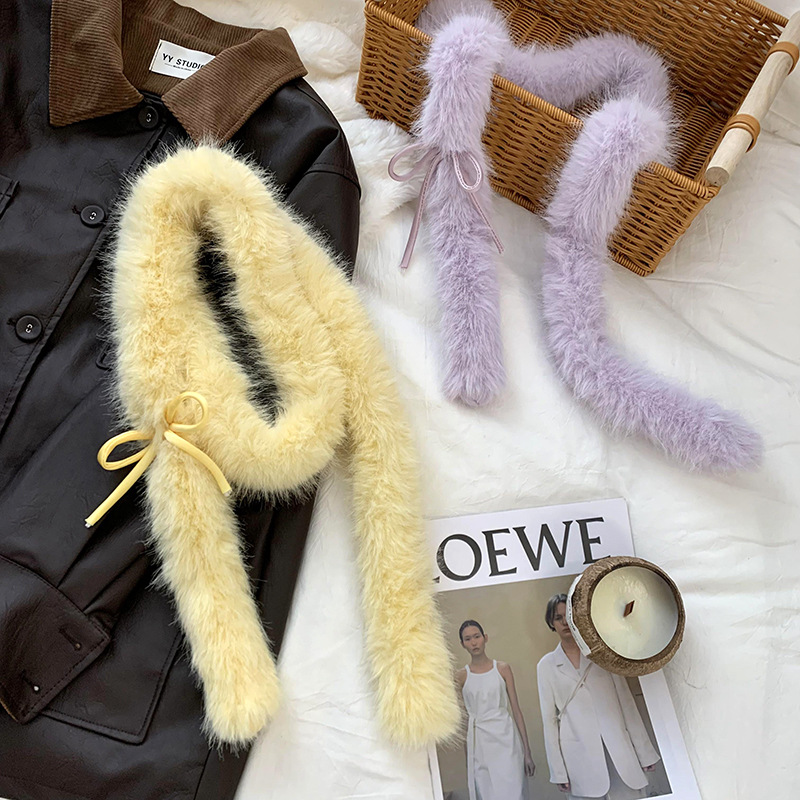 Bufandas femeninas de imitación de cabello de cabello