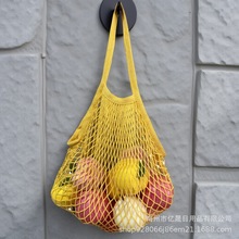 现货编织袋购物袋手提购物网袋水果蔬菜篮球收纳网兜可折叠购物袋
