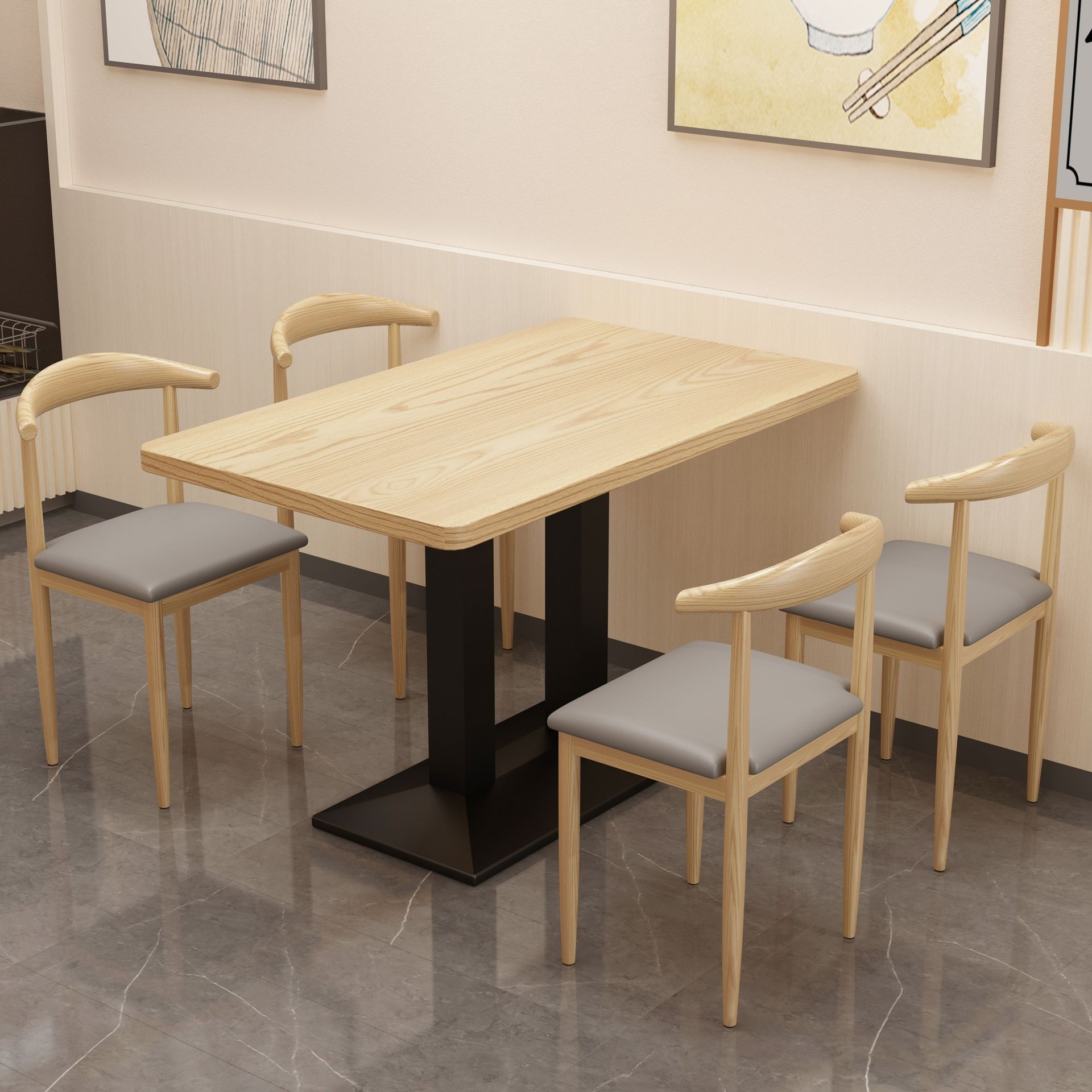 早餐店餐桌椅组合奶茶甜品店餐桌小户型家用阳台喝茶桌