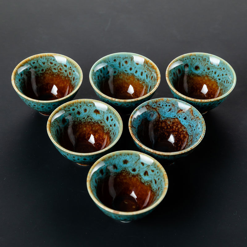 wholesale ceramics teacup Kung Fu Cup suit household Teacup tea set Cinnabar Hats master glass
