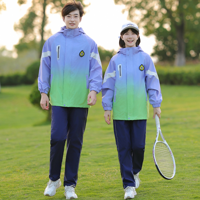 학급 의류 고교생 한국판 헐렁한 코트 대학 스타일 폭행 의류 교복 초등학교 중학생 스포츠 미팅 3 인조 세트