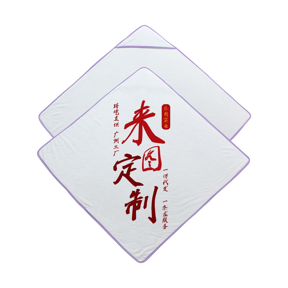 Manta de baño con capucha para niños xqds0019a, franela de 300g, bata de baño personalizable para adultos, manta de secado rápido y agradable al tacto.