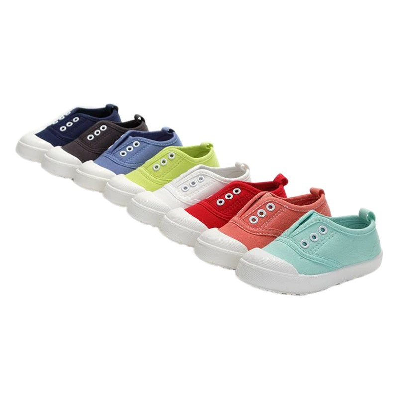 Фабрика в наличии оптом весна Новая легкая детская обувь для малышей из Южной Кореи парусиновая обувь ярких цветов маленькие средние дети 1-7