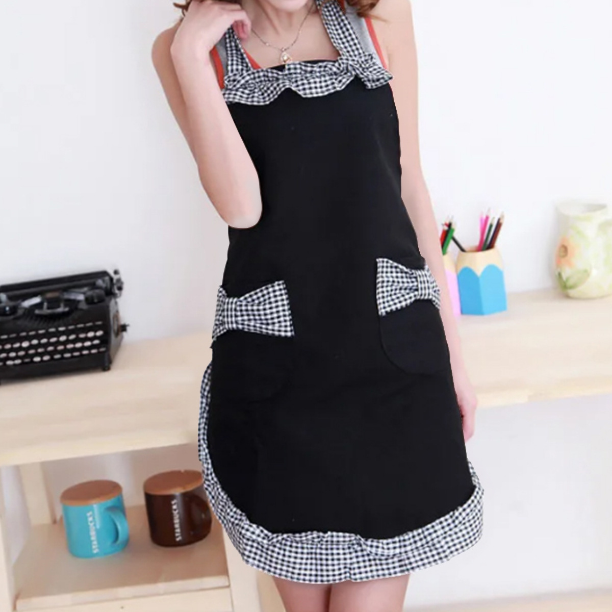 Uniform Apron With Lace, Adjustable Neck Strap, Pockets, Lolita Apron, Cross-border Bestseller, Available On Shein,_voghion.com