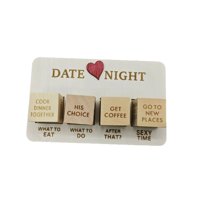 Date Night Dados amante adulto Date Night Dados Amazon independiente de pie dados de madera