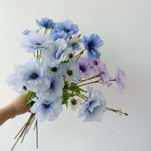 蝴蝶洋牡丹仿真花日本罂花艺造景婚礼装饰花空间美陈摆放摄影道具